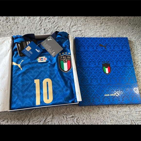 Italy Authentic Puma boxed jersey shirt Euro 2020 2021 Champion Insigne 10 - Picture 1 of 7